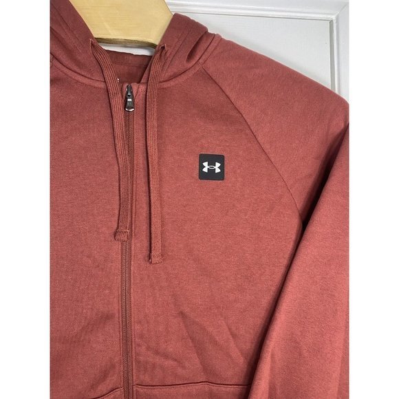 Under Armour Mens‎ Rival Fleece Loose Cold Gear Sweatshirt Size Medium Brick Red - Picture 4 of 9